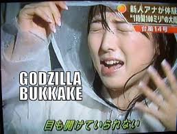 It's Godzilla bukkake night
