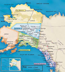 Map taken from  Alaskan travel      