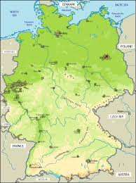 Physical Map of Germany - via Daymix