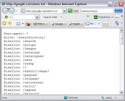 of Google.ca's robots.txt