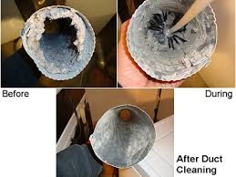 of a dryer duct cleaning