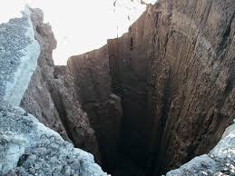 A deep  pit  