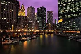 Image Skyscrapers flank the <b>Chicago</b> River <b>...</b> Picture