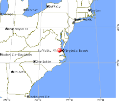 Suffolk, Virginia map