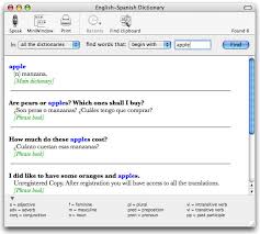   English    Spanish   Dictionary for Mac    