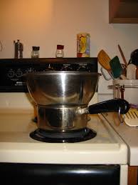 Prepare a  double boiler   