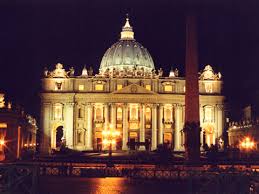 Saint Peter Basilica by night