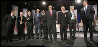 The Republican candidates in