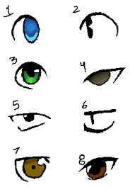 a few examples of anime eyes