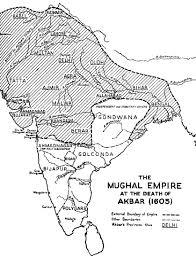 Mughal Empire at the death of  Akbar  