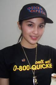 Sandra wearing a promotional