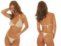 Sheer T Top x26amp  Thong Bikini   Set    