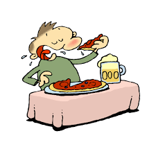 Free clip art – eating pizza