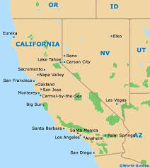 California CA State Map - via Daymix
