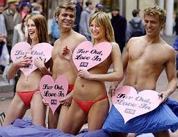 half naked  PETA   protesters