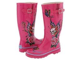 Ed Hardy Rain Boots - via Daymix