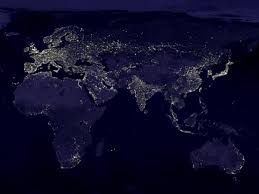 Global city lights - via Daymix