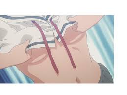 思いっきりいい下乳してます女子