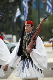 Greek soldier participating in
