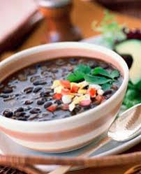 Close Up of Black Bean Soup