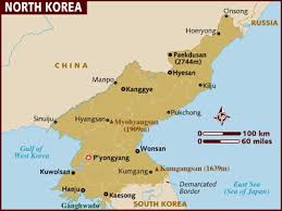 North Korea map ASIA - Country - via Daymix