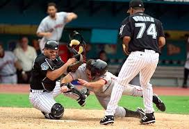  Ivan Rodriguez as he holds onto