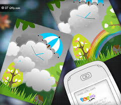 Refreshing  rain   Flash lite clock    