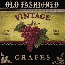 Vintage Grapes Print by