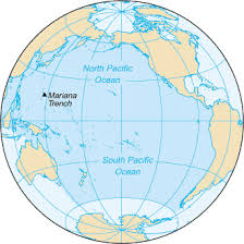Pacific Ocean map. - via Daymix