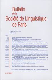   La   Soci t  de   Linguistique  de   Paris    