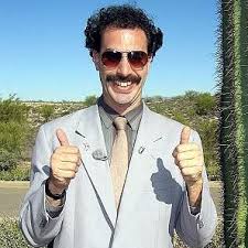 Borat's thumbs up ... it's all - via Daymix
