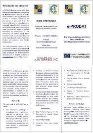 The e-PRODAT leaflet