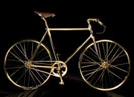 24k gold fixed gear bicycle! - via Daymix