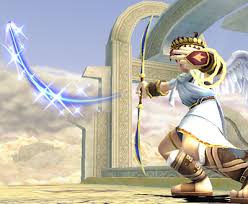   Pit   draws his bowstring taut 