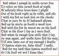 An example of Middle English