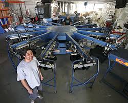the silk screen machine in