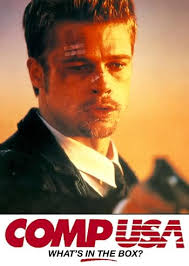   CompUSA   poster featuring Brad Pitt    