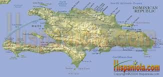 Physical Map of Hispaniola - via Daymix
