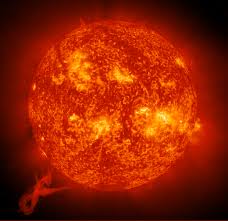   Prominences   are huge clouds of    
