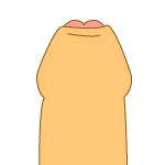 勃起時の真性包茎画像
