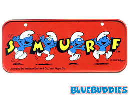 Smurf License Plate. - via Daymix