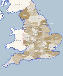 Ceremonial Counties of England - via Daymix