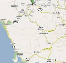 West Sonoma County map
