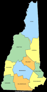 New Hampshire County Map - NH - via Daymix