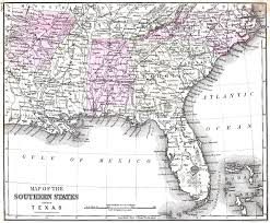 Map of the  Southern   States