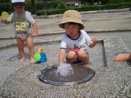 公園に水遊びしに行きました。