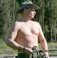A Russian bare: Putin goes