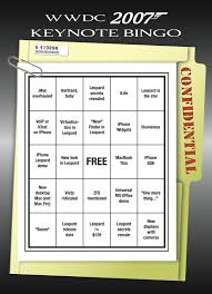 WWDC 2007 keynote bingo