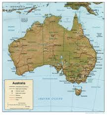       Australia   Shaded Relief 1999    