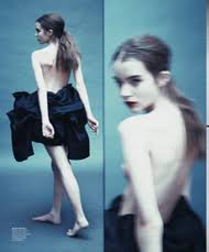 the model — “a semi-nude